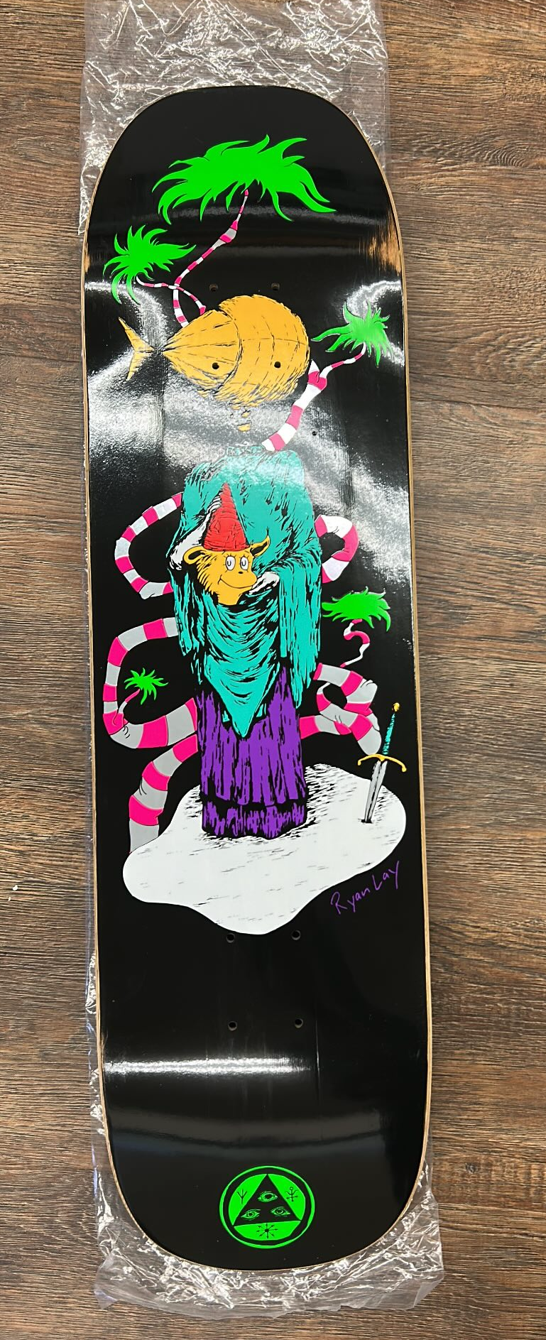 Welcome Skateboards Ryan Lay Light-Headed on Stonecipher skateboard deck