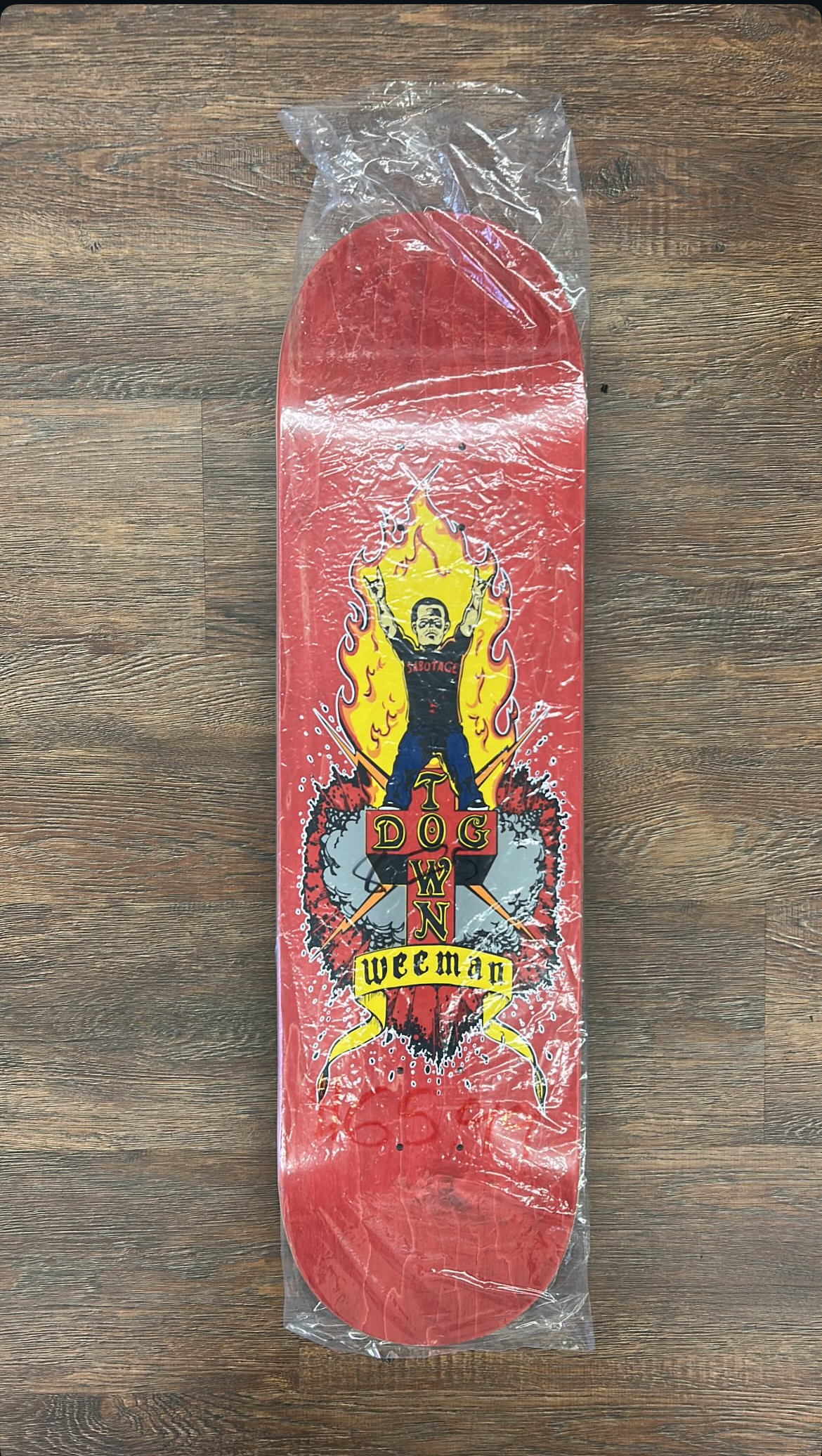Dogtown Wee Man "Sabotage" skateboard deck.