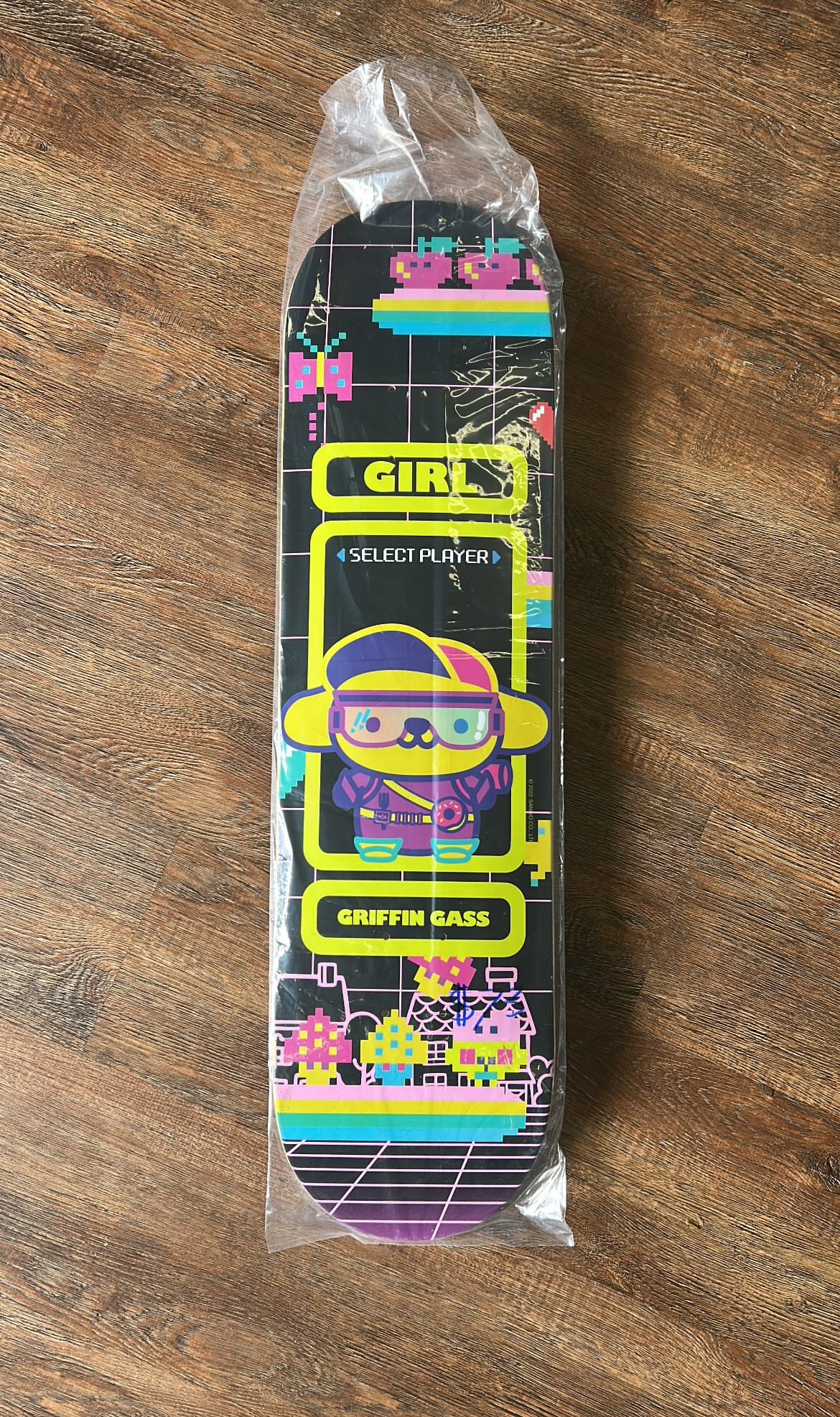 Girl x Sanrio Griffin Gass Kawaii Arcade skateboard deck