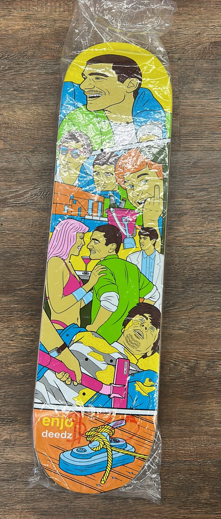 Enjoi "Weekend at Louie's" Deedz skateboard deck