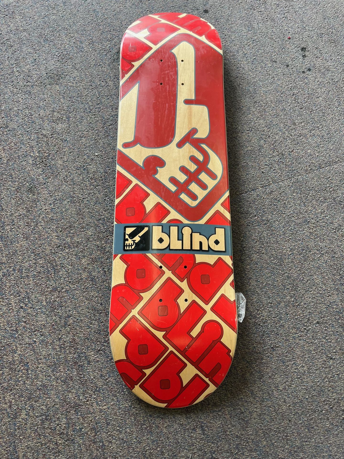 Blind Vintage Goodwill Reaper Logo Blocks Skateboard Deck Red