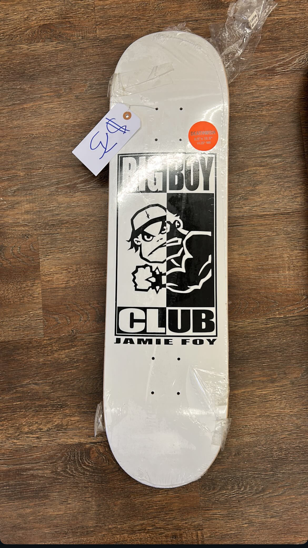 Deathwish Jamie Foy "Big Boy Club" skateboard deck.