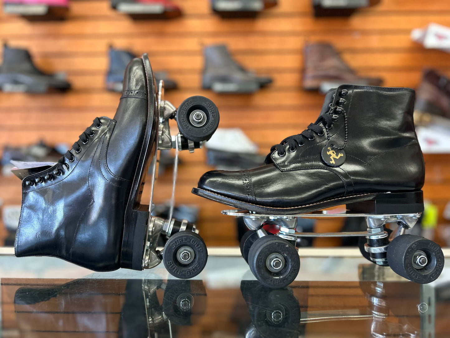 STACY ADAM'S MADISON HIGH-TOP COMPLETE PACKAGE WITH VELVET WHEELS AND PRECISION NTS PLATE