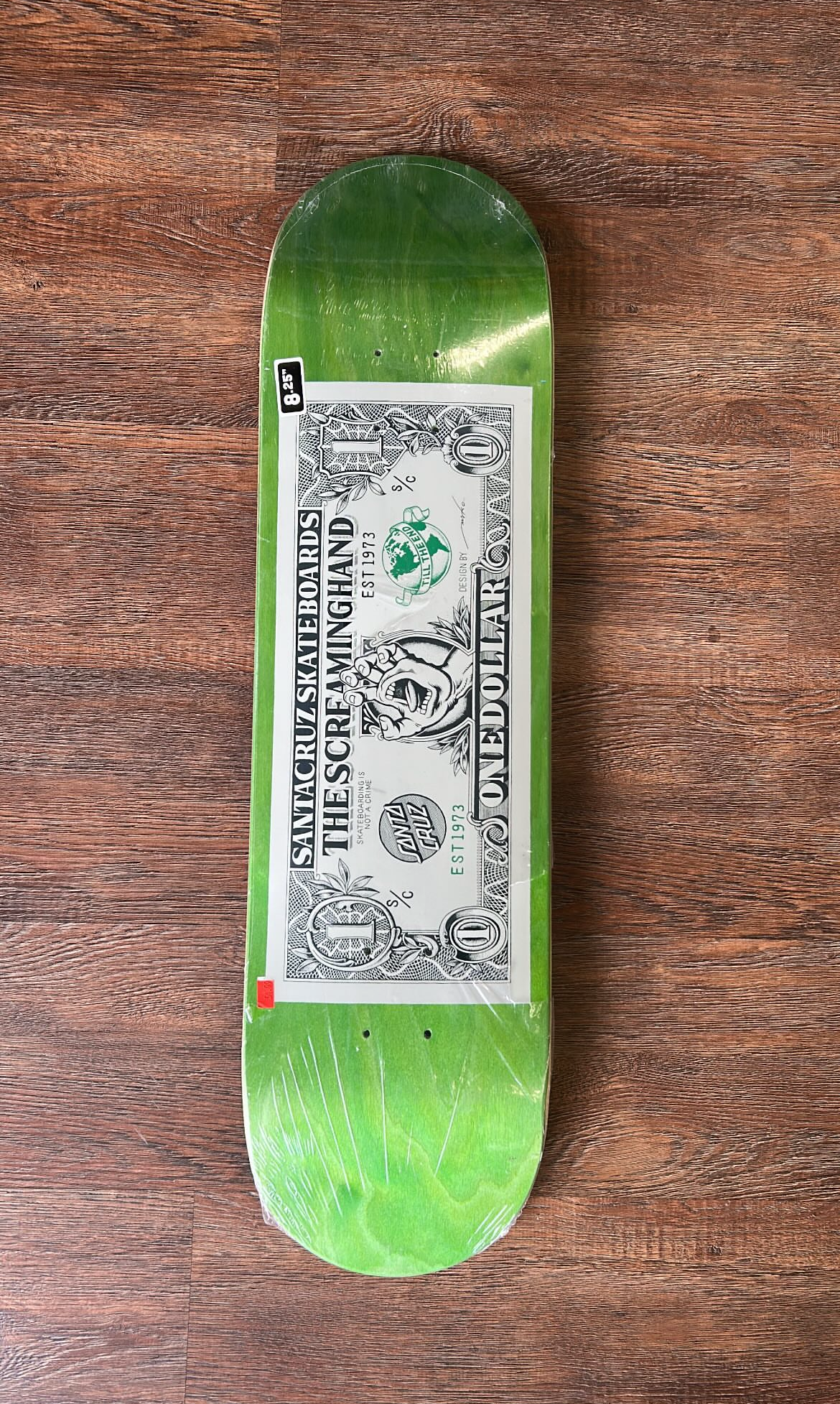 Santa Cruz Screaming Hand one-dollar bill