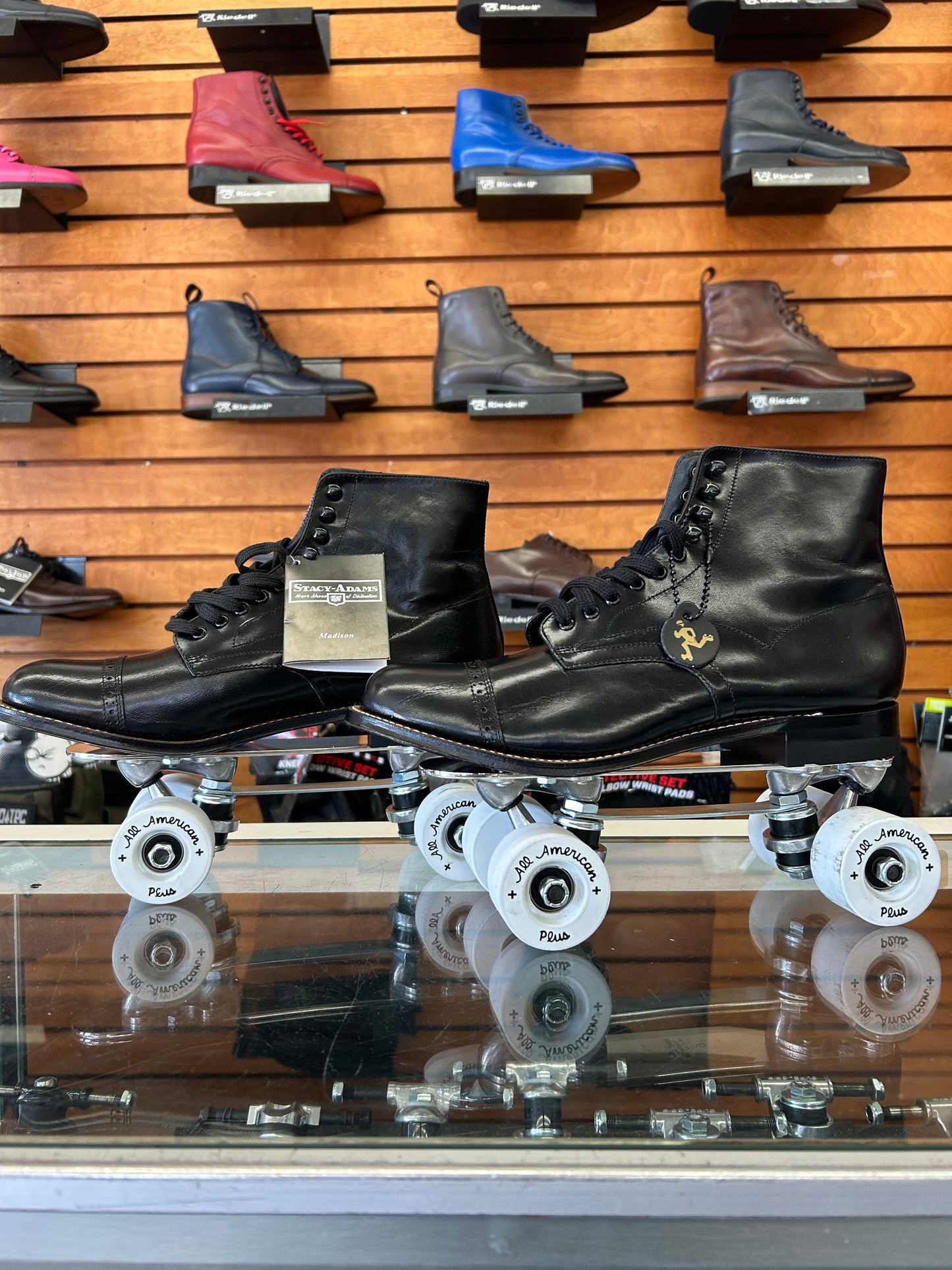 STACY ADAM'S MADISON HIGH-TOP COMPLETE PACKAGE ALL AMERICAN WHEELS WITH PRECISION NTS PLATE