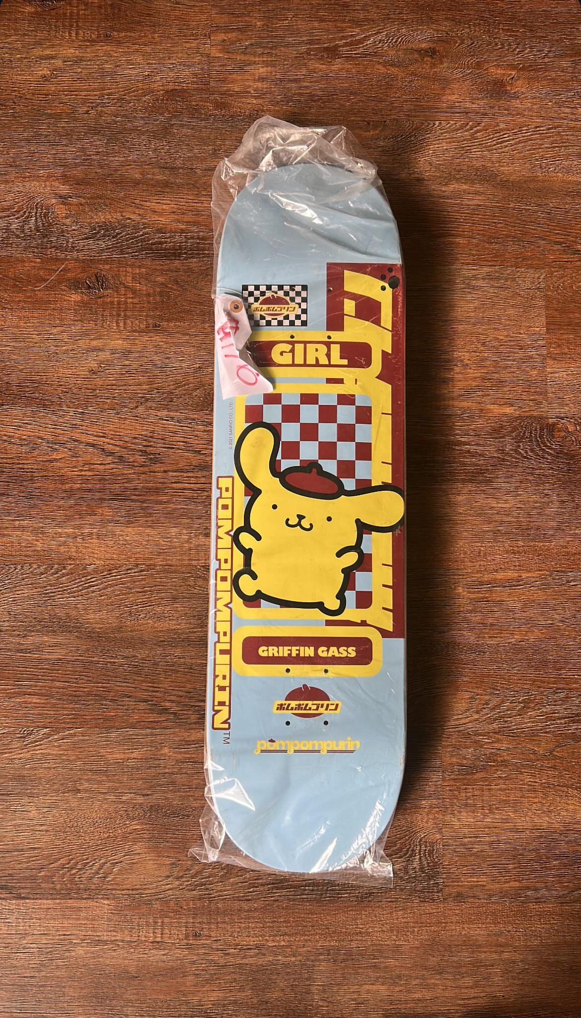 Girl x Sanrio Griffin Gass Pompompurin Tokyo Speed skateboard deck
