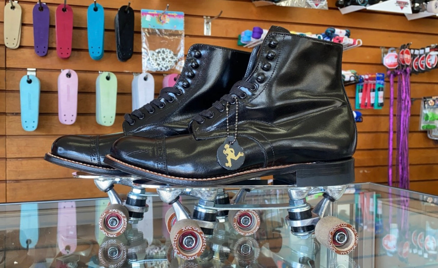 STACY ADAM'S MADISON HIGH-TOP COMPLETE PACKAGE WITH FIBERS AND PRECISION NTS PLATE