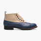 STACY ADAMS- Blue Multi Spectator Spat Cap Toe Demi