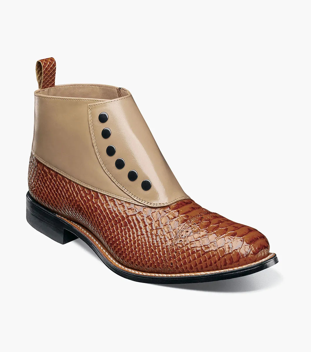 STACY ADAMS-BROWN MULTI SPECTATOR SPAT CAP TOE