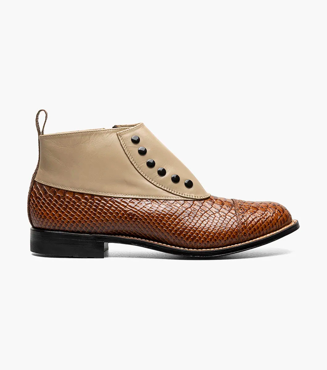 STACY ADAMS-BROWN MULTI SPECTATOR SPAT CAP TOE